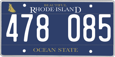 RI license plate 478085