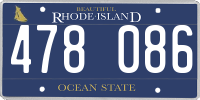 RI license plate 478086