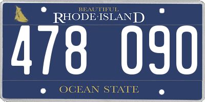 RI license plate 478090