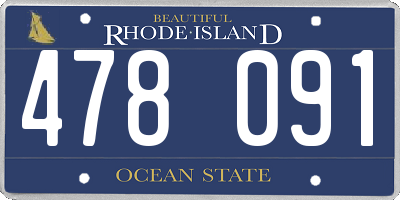 RI license plate 478091