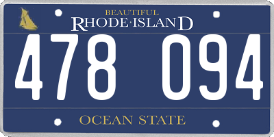 RI license plate 478094