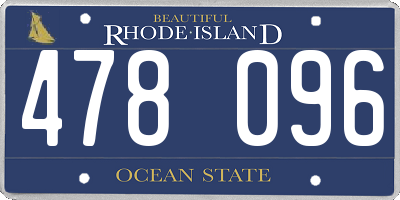 RI license plate 478096