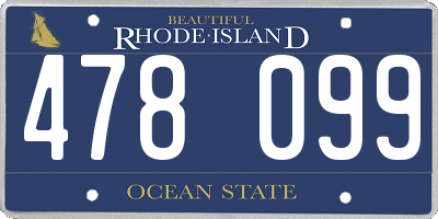 RI license plate 478099