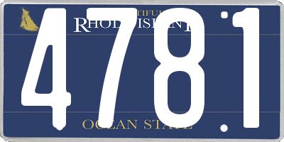RI license plate 4781