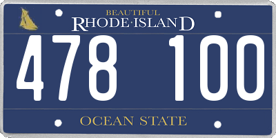 RI license plate 478100