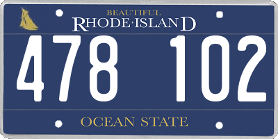 RI license plate 478102