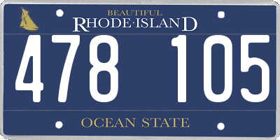 RI license plate 478105