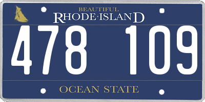 RI license plate 478109