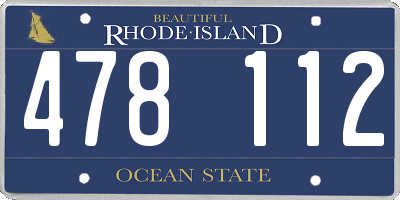 RI license plate 478112