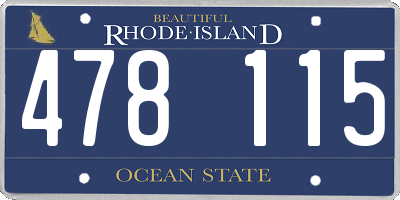 RI license plate 478115