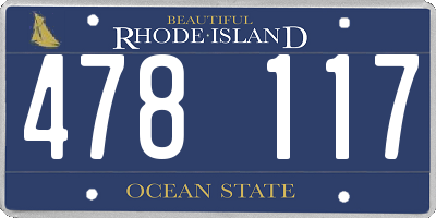 RI license plate 478117