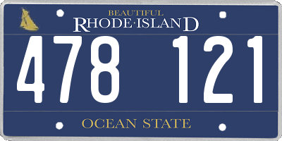 RI license plate 478121