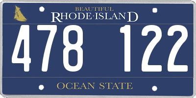 RI license plate 478122