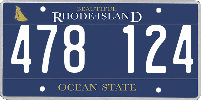 RI license plate 478124