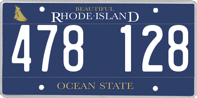 RI license plate 478128