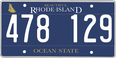 RI license plate 478129