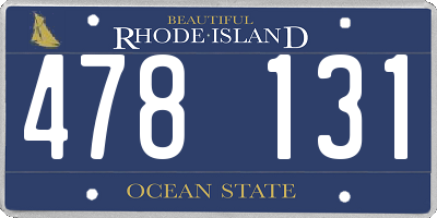 RI license plate 478131