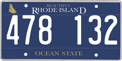 RI license plate 478132