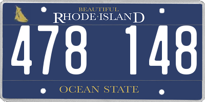 RI license plate 478148
