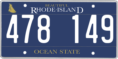 RI license plate 478149
