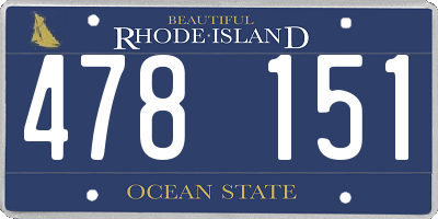 RI license plate 478151