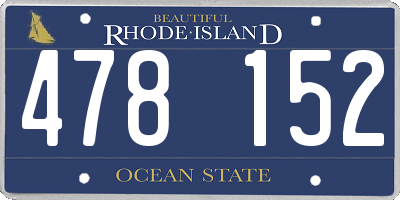 RI license plate 478152
