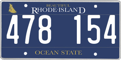 RI license plate 478154