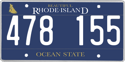 RI license plate 478155