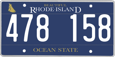 RI license plate 478158