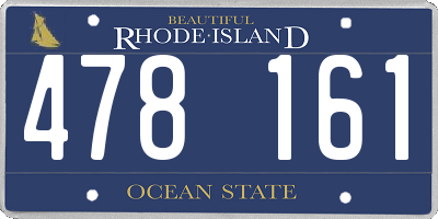 RI license plate 478161