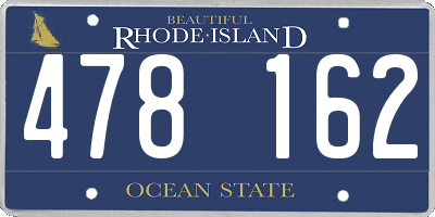 RI license plate 478162