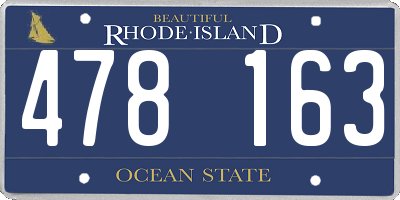 RI license plate 478163