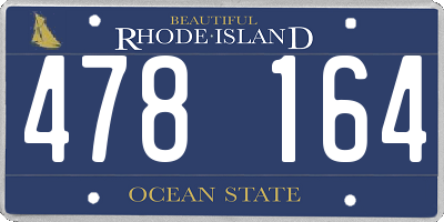 RI license plate 478164