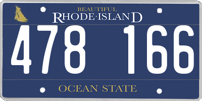 RI license plate 478166