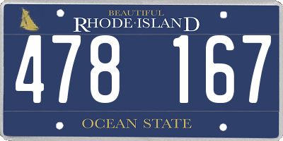 RI license plate 478167