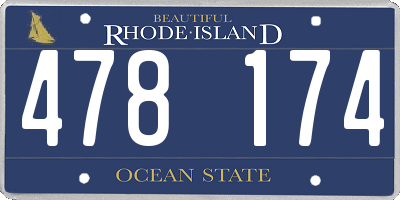RI license plate 478174