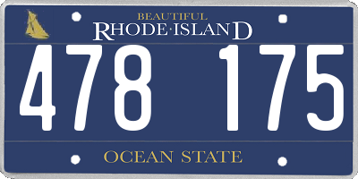 RI license plate 478175