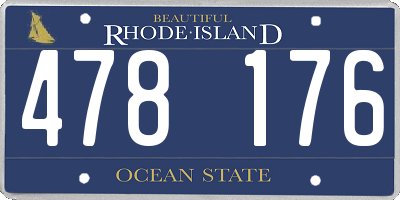 RI license plate 478176