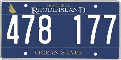 RI license plate 478177
