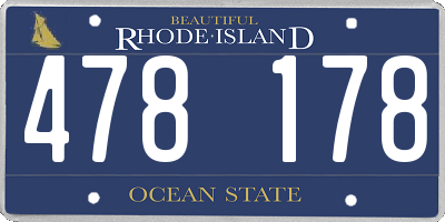 RI license plate 478178