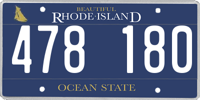 RI license plate 478180