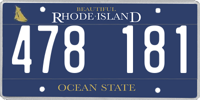 RI license plate 478181