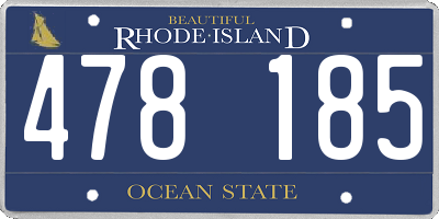RI license plate 478185