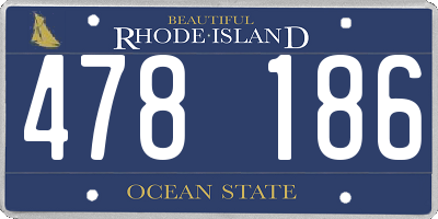 RI license plate 478186