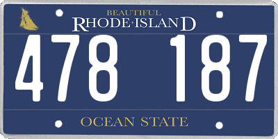 RI license plate 478187