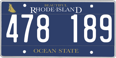 RI license plate 478189