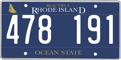 RI license plate 478191