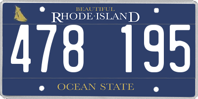 RI license plate 478195