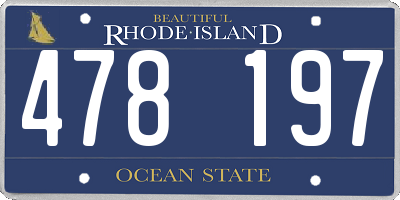 RI license plate 478197