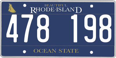 RI license plate 478198